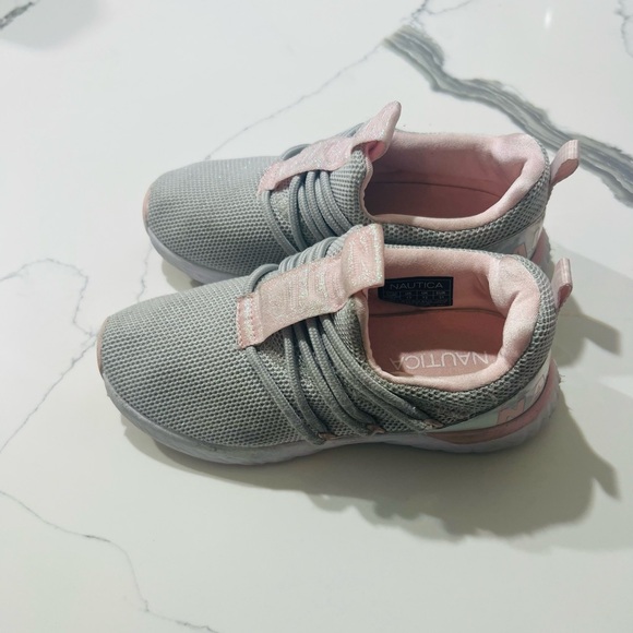 Nautica Kids' Sneakers in Gray and Pink - Picture 1 of 4